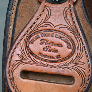 14.5" USED TRENT WARD PLATINUM SERIES ROPING SADDLE Saddles Trent Ward   