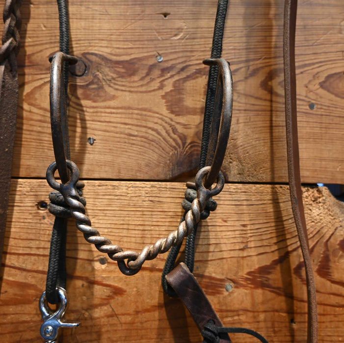 Sliding Gag Twisted Wire Snaffle Rig