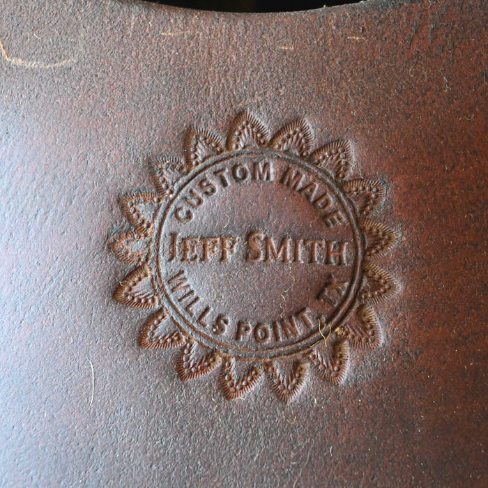 15.5" USED JEFF SMITH TEAM ROPING SADDLE