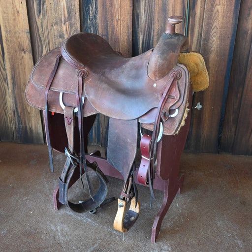 16.5" USED JEFF SMITH BUSTER WELCH RANCH CUTTER SADDLE Saddles - Used Jeff Smith