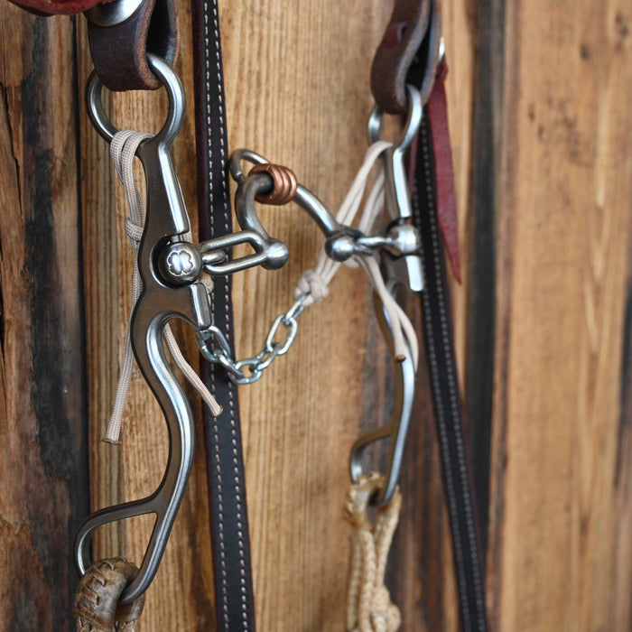 Kerry Kelley 02S Ported Chain Bridle Rig w/Split Ear Headstall