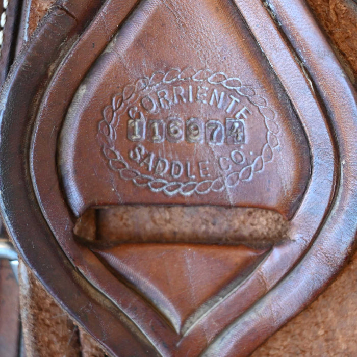 15" USED CORRIENTE TEAM ROPING SADDLE