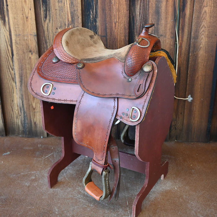 15" USED STALLION TACK INTL TRAINING SADDLE