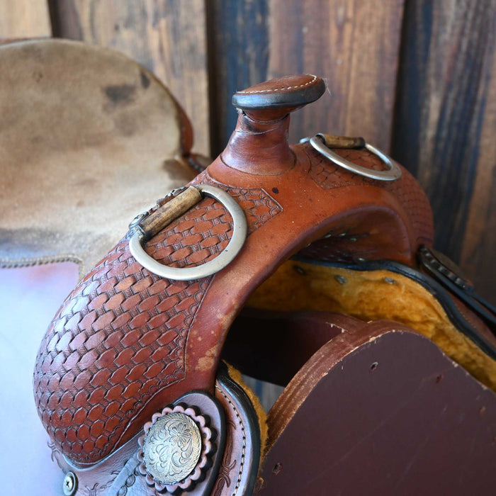 15" USED STALLION TACK INTL TRAINING SADDLE