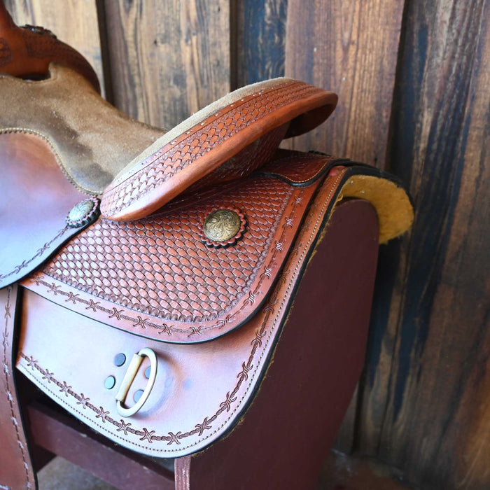 15" USED STALLION TACK INTL TRAINING SADDLE