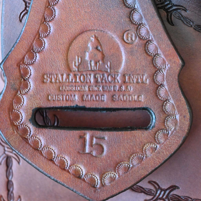 15" USED STALLION TACK INTL TRAINING SADDLE
