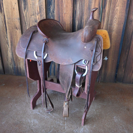 16.5" USED JEFF SMITH BUSTER WELCH CUTTING SADDLE Saddles - Used Jeff Smith