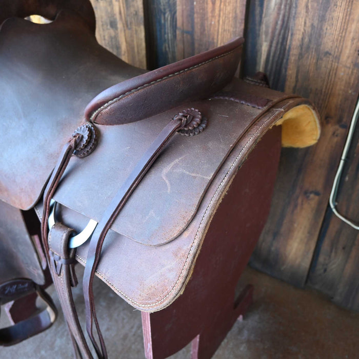 16.5" USED JEFF SMITH BUSTER WELCH CUTTING SADDLE Saddles - Used Jeff Smith