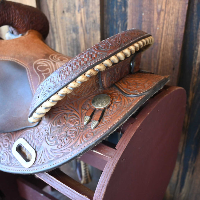 14" USED CIRCLE Y MARTHA JOSEY BARREL SADDLE