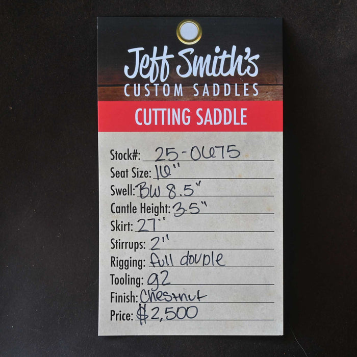 16" USED JEFF SMITH BUSTER WELCH CUTTING SADDLE Saddles - Used Jeff Smith
