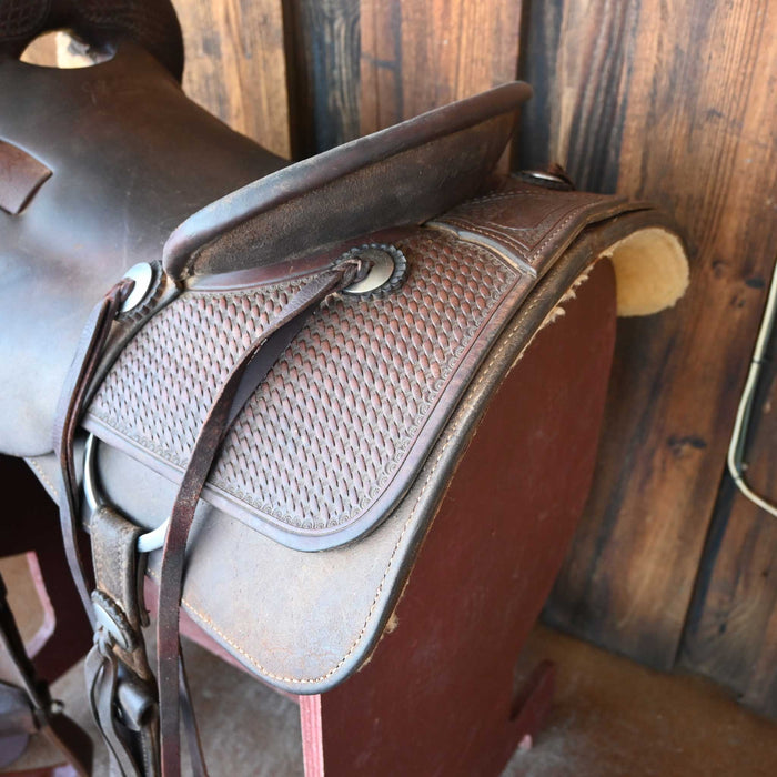 16" USED JEFF SMITH BUSTER WELCH CUTTING SADDLE Saddles - Used Jeff Smith