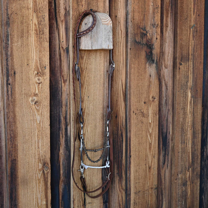 Reinsman Twisted Wire Snaffle Gag Bridle Rig w/All New Leather Tack - Rigs Reinsman