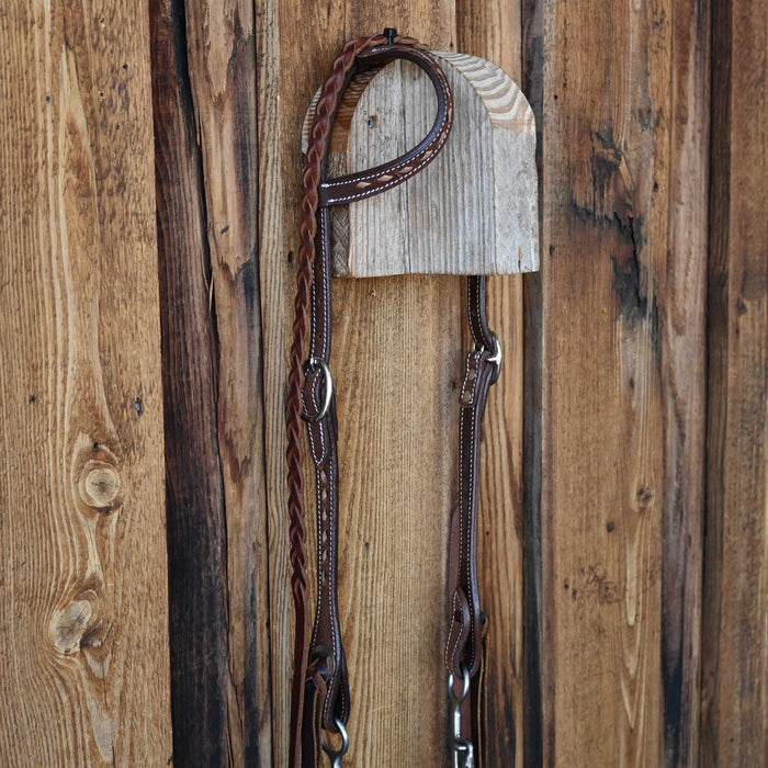 Reinsman Twisted Wire Snaffle Gag Bridle Rig w/All New Leather Tack - Rigs Reinsman