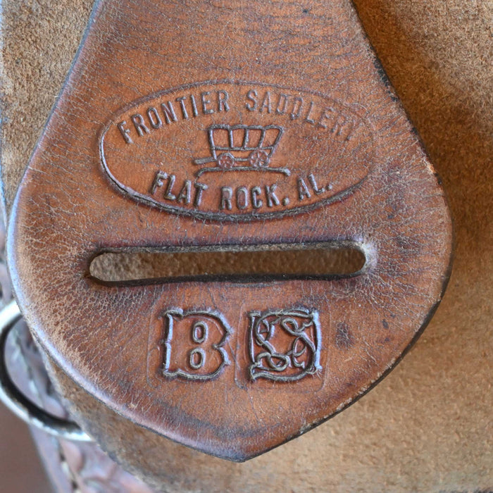 15" USED FRONTIER SADDLERY BARREL SADDLE
