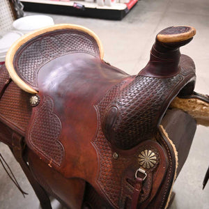 16" USED STAR OF TEXAS ROPING SADDLE Saddles Star Of Texas   