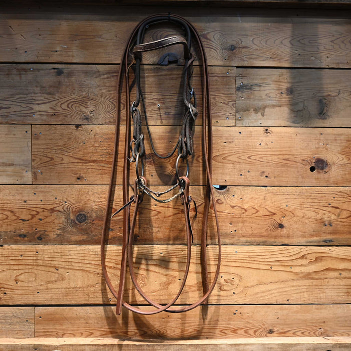 Jones Slow Twist Snaffle Bridle Rig w/ Browband Headstall