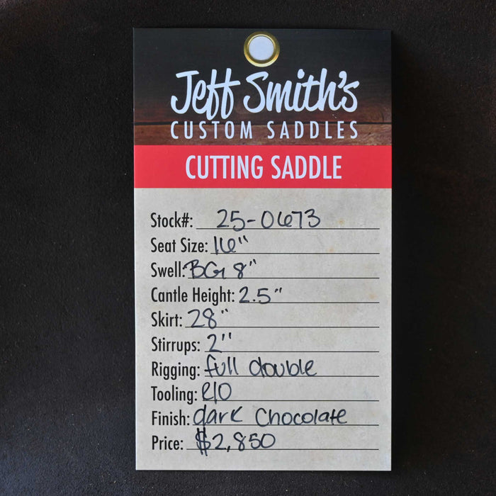 16" USED JEFF SMITH BEAU GALYEAN CUTTING SADDLE Saddles - Used Jeff Smith