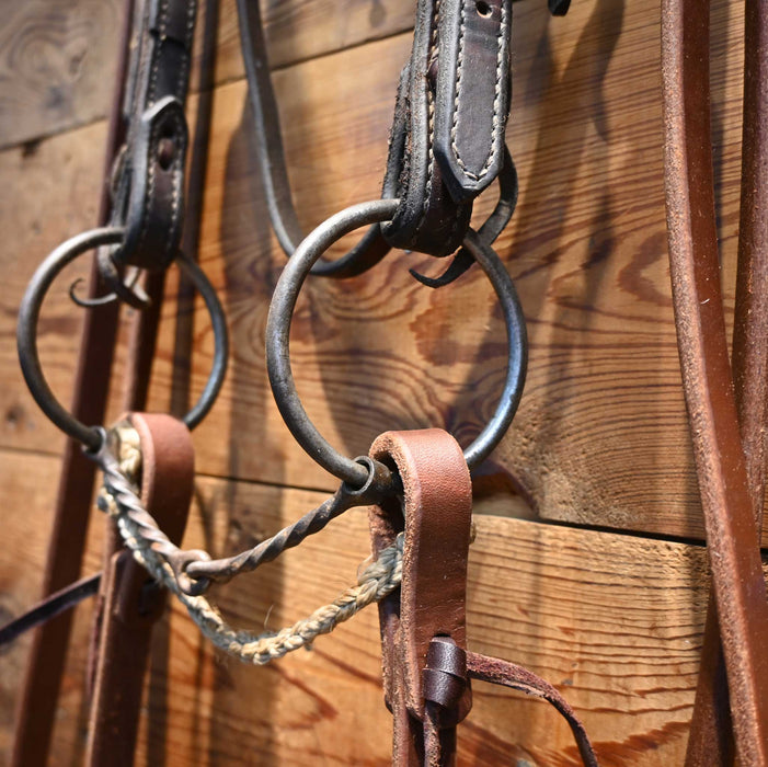 Jones Slow Twist Snaffle Bridle Rig w/ Browband Headstall