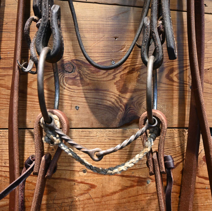 Jones Slow Twist Snaffle Bridle Rig w/ Browband Headstall