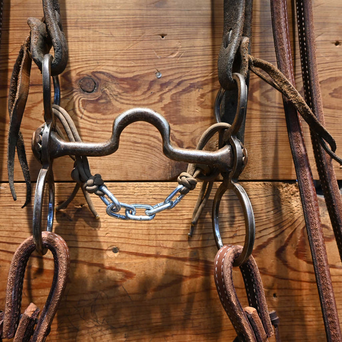 S. White Solid Port Bridle Rig w/ Split Ear Headstall