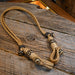 Braided Rawhide Bosal Hanger w/ Black Accents Tack - Nosebands & Tie Downs MISC