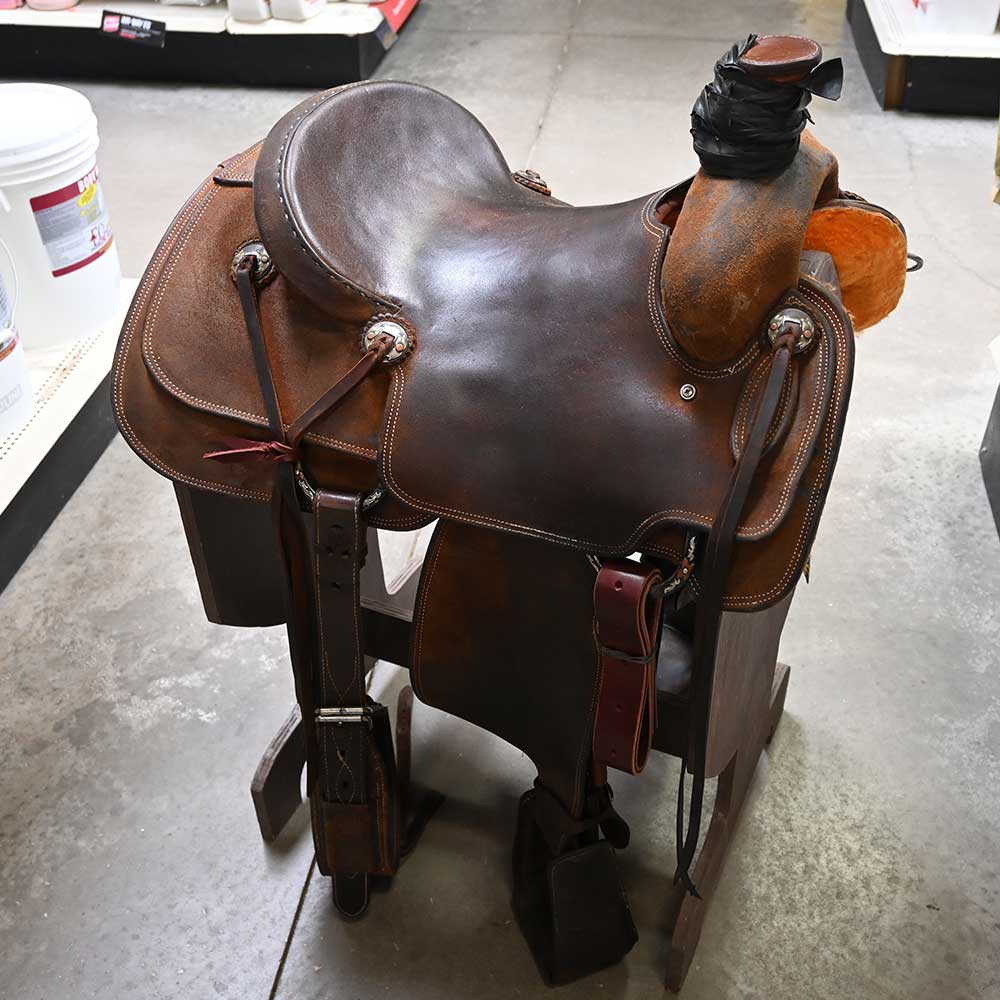 14.5" USED CACTUS ROPING SADDLE