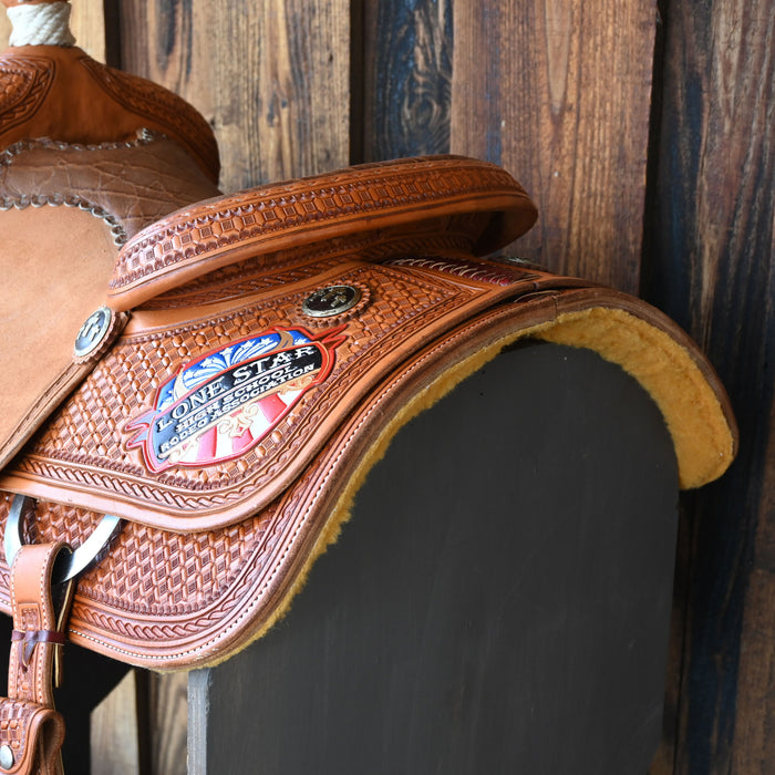 14" USED JEFF SMITH CALF ROPING SADDLE