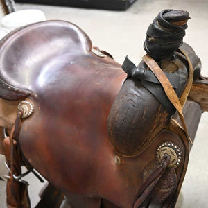 16" USED TESKEY'S RANCH CUTTER SADDLE Saddles TESKEY'S SADDLERY LLC   