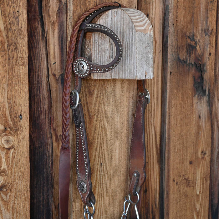 Professional's Choice Twisted Wire Dogbone Bridle Rig w/Single Ear Headstall