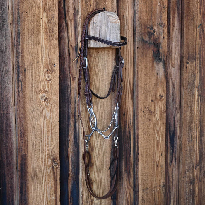 Twisted Wire Snaffle Gag Bridle Rig w/Browband Headstall