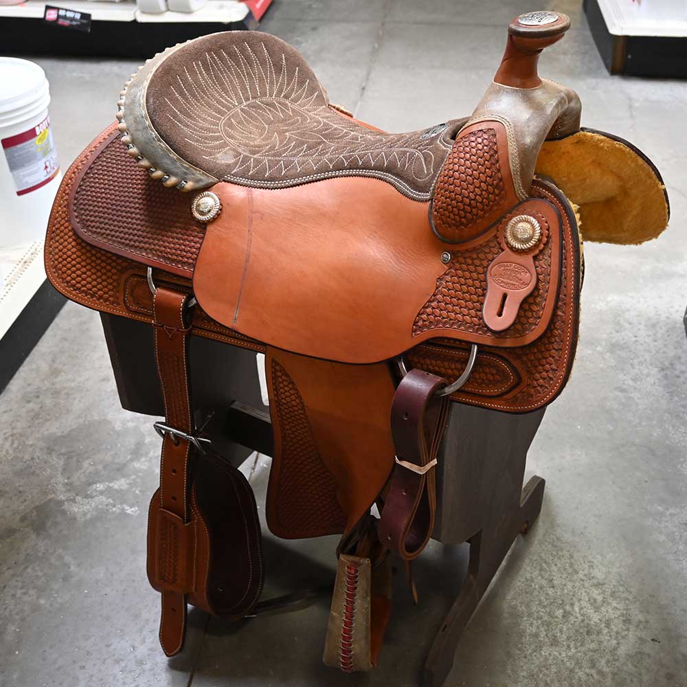 17.5" USED BILLY COOK ROPING SADDLE Saddles Billy Cook   