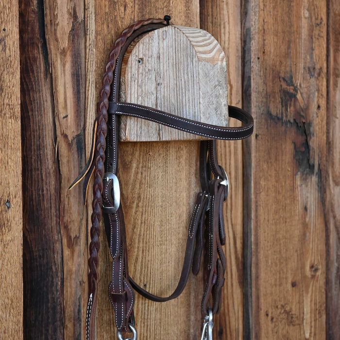 Twisted Wire Snaffle Gag Bridle Rig w/Browband Headstall