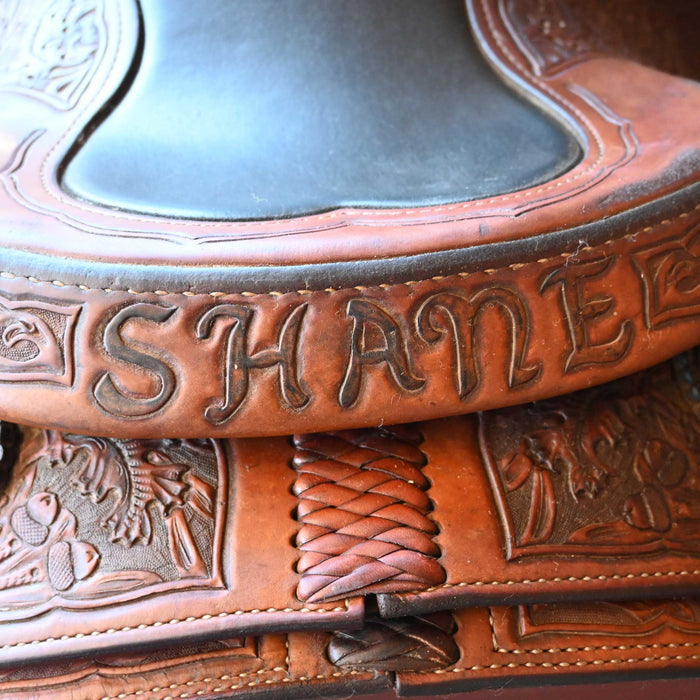 14" USED NRS TEAM ROPING SADDLE