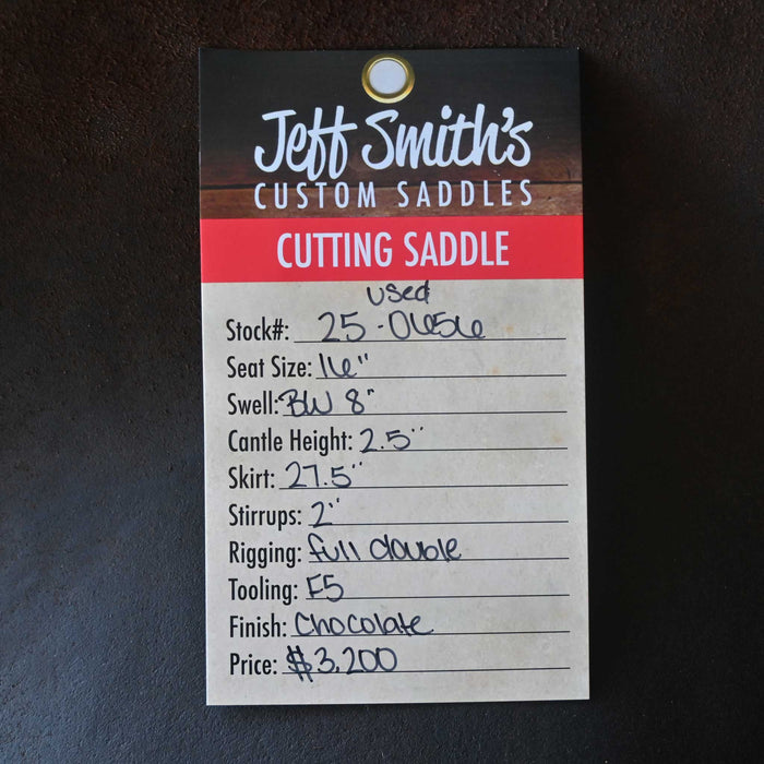 16" USED JEFF SMITH BUSTER WELCH CUTTING SADDLE Saddles - Used Jeff Smith