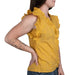 Ivy Jane Eyelet Ruffled Top - Gold WOMEN - Clothing - Tops - Short Sleeved Ivy Jane