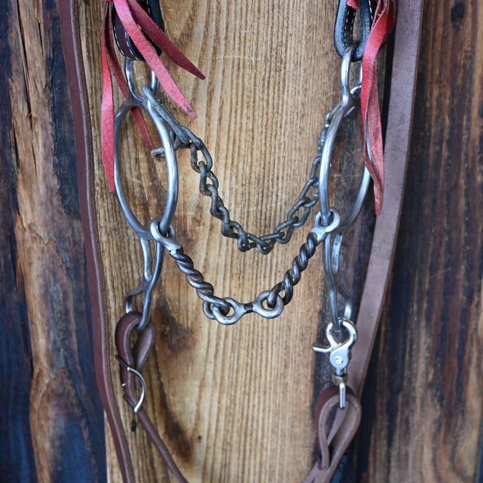 Twisted Wire Dogbone Gag Bridle Rig w/All New Leather