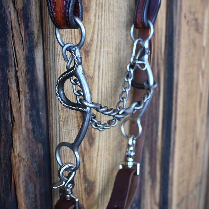 Reinsman Twisted Wire Dogbone Gag Bridle Rig w/All New Leather