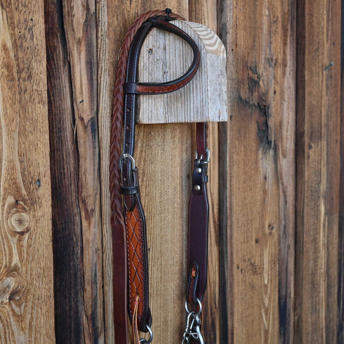 Reinsman Twisted Wire Dogbone Gag Bridle Rig w/All New Leather