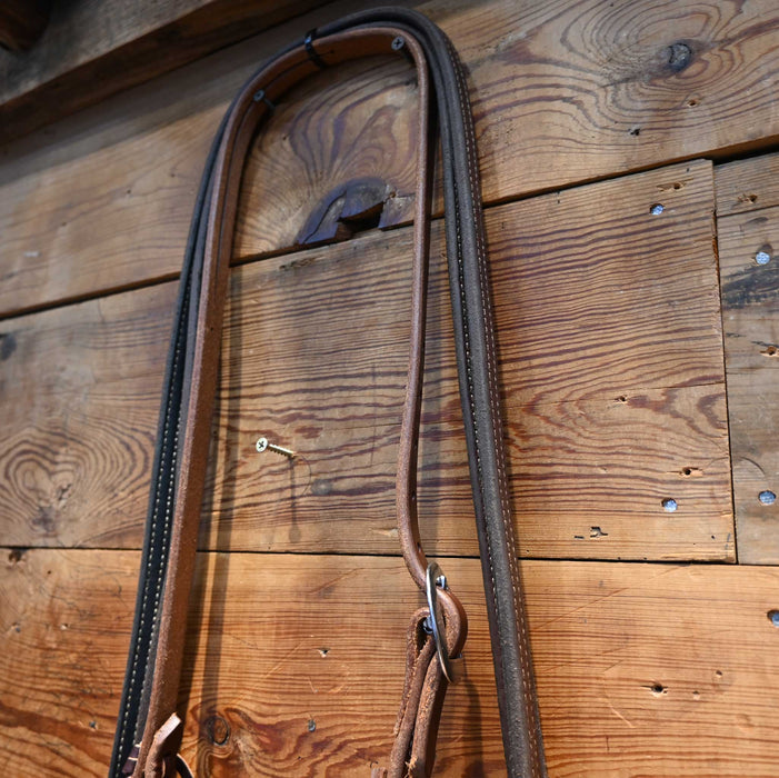 Morrison Silver Engraved Solid Port Bridle Rig w/ Split Ear Headstall