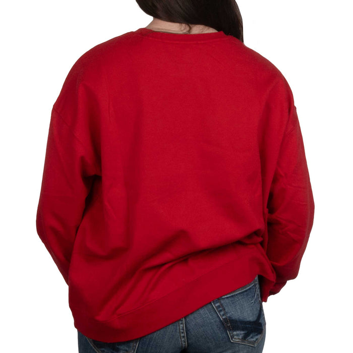 Mud Pie Women's Holiday Sparkle Sweatshirt - Red WOMEN - Clothing - Pullovers & Hoodies Mud Pie