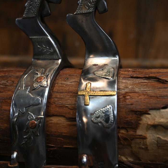 Ricky Trammell Silver & Copper Mounted Spurs