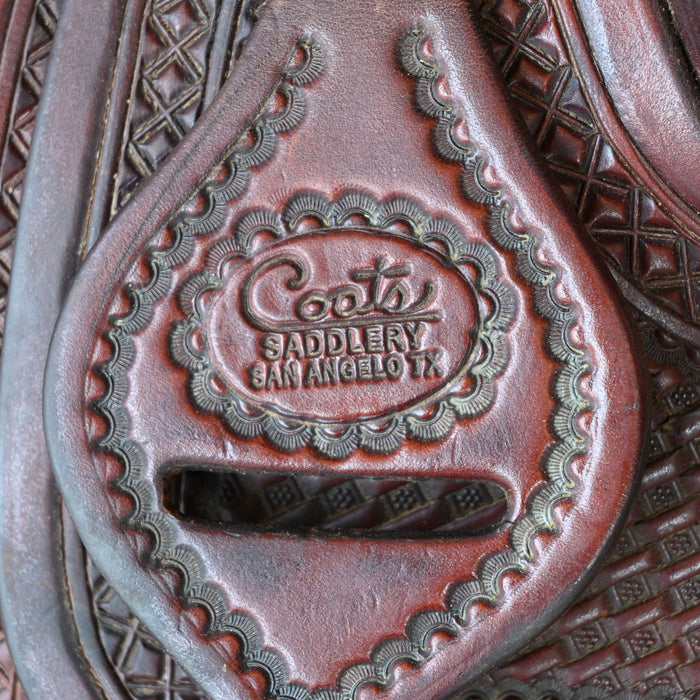 14.5" USED COATS TEAM ROPING SADDLE
