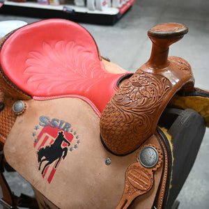 14" USED OUTLAW ROPING SADDLE