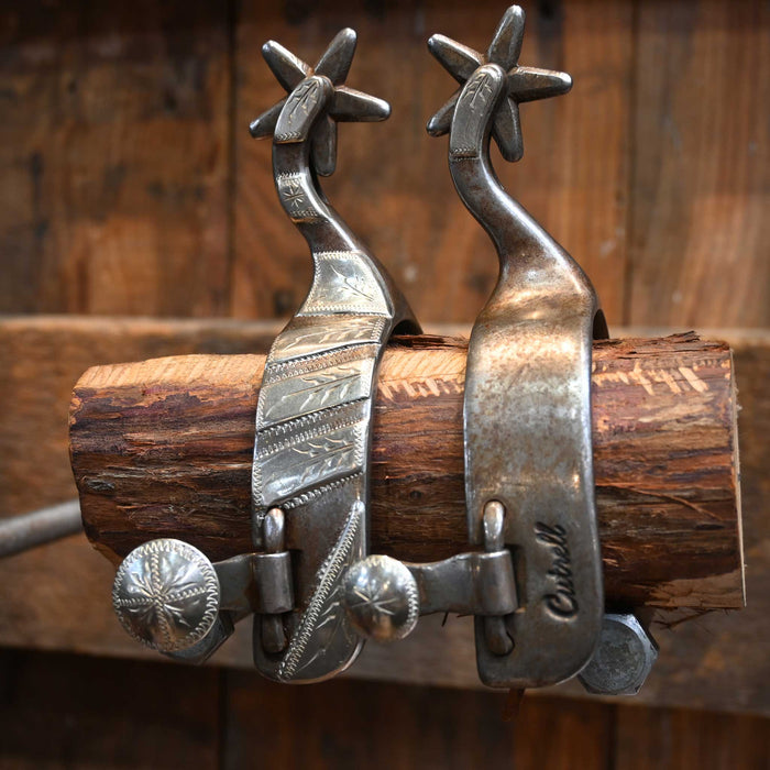 Cutrell 5pt. Silver Mounted Spurs