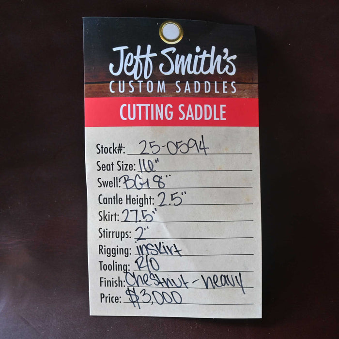 16" JEFF SMITH BEAU GALYEAN CUTTING SADDLE Saddles - New Jeff Smith