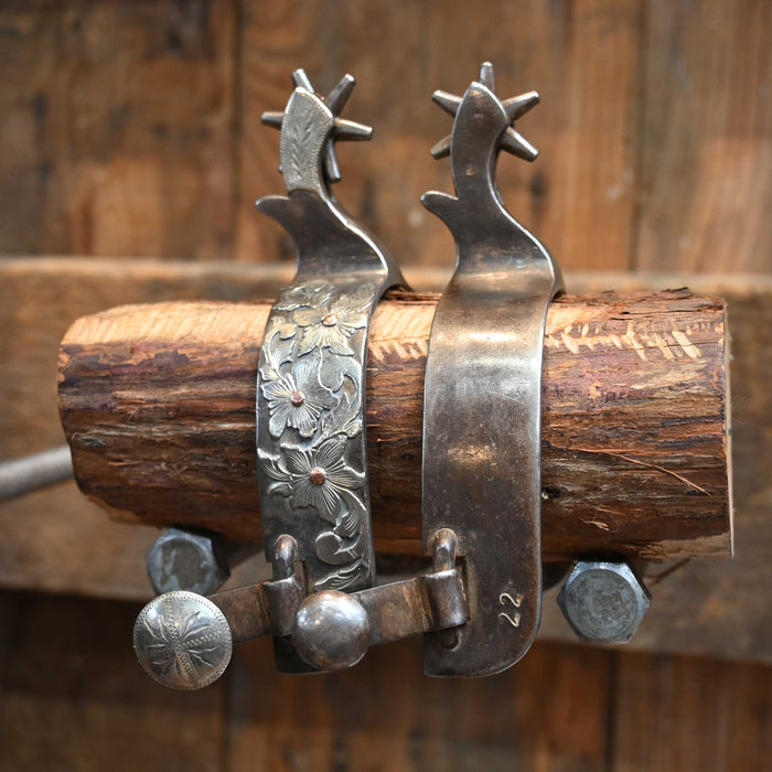 Damon Garren 6pt Silver Mounted Spurs