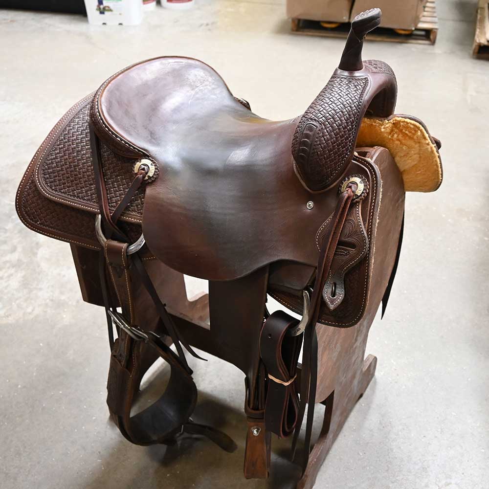 17.5" USED JEFF SMITH CUTTER SADDLE Saddles Jeff Smith   