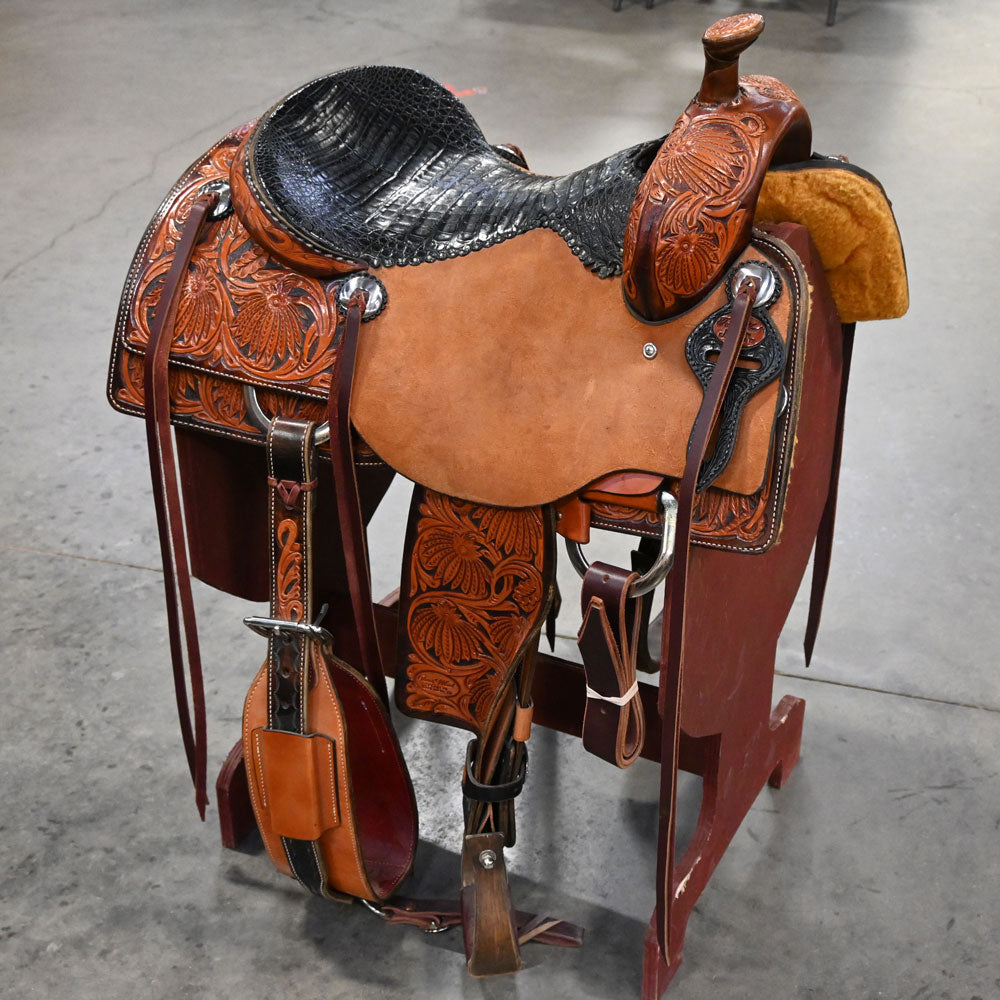 16.5" TRENT WARD RANCH CUTTER SADDLE Saddles Trent Ward