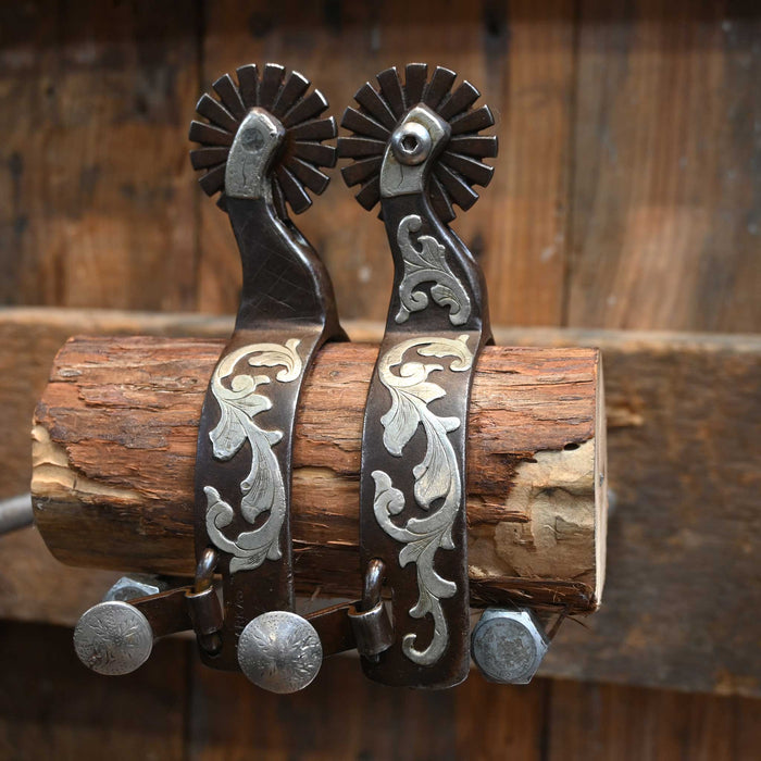 David Farkas Silver Mounted 16 pt. Spurs