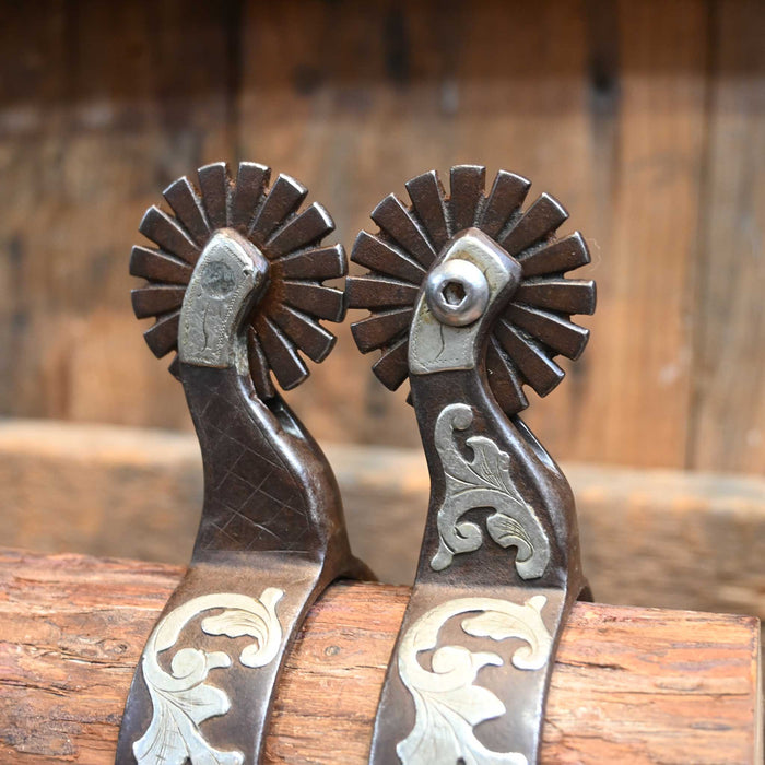 David Farkas Silver Mounted 16 pt. Spurs